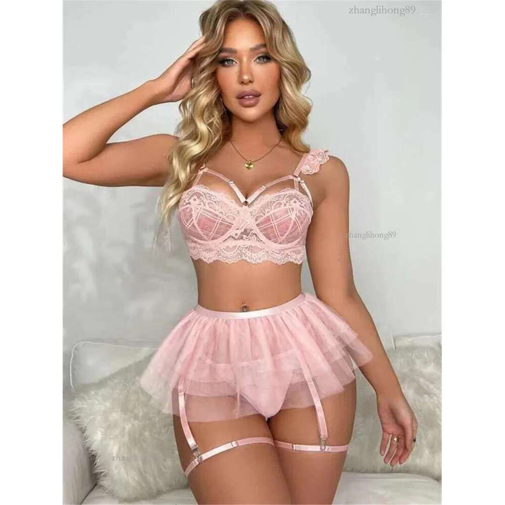 Bras Sets Sexy Lingerie Bra And Panty Set Exotic Sensual Transparent Erotic Apparel Porn Goth Mesh Sex Outfit Top Briefs