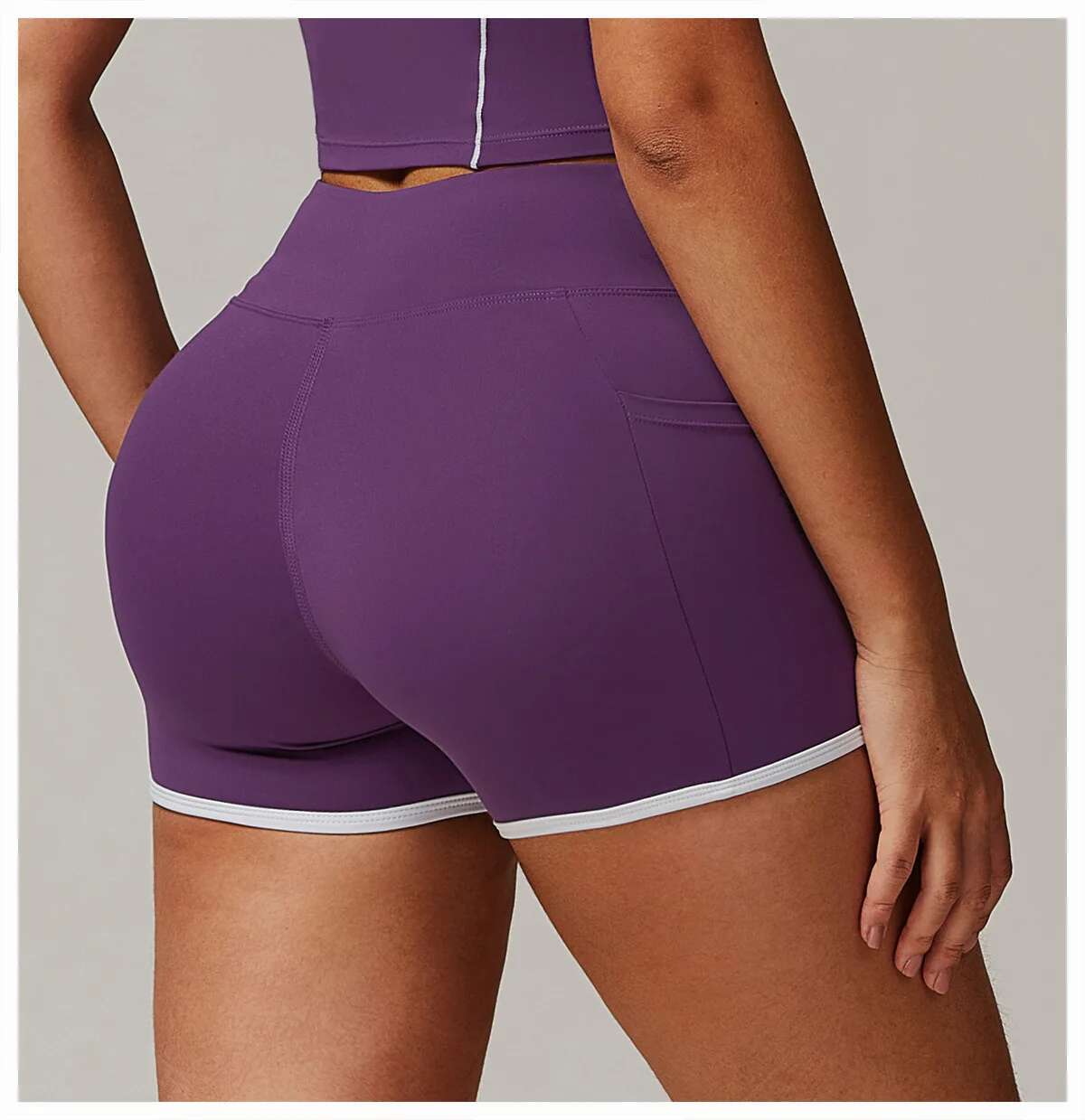 Ddmyoutdoor China Domestic Mermaid Curve Naked Yoga High Wrapped Abdomen Plastic Waist Sports Pants Fiess Outer Wear Shorts For Women