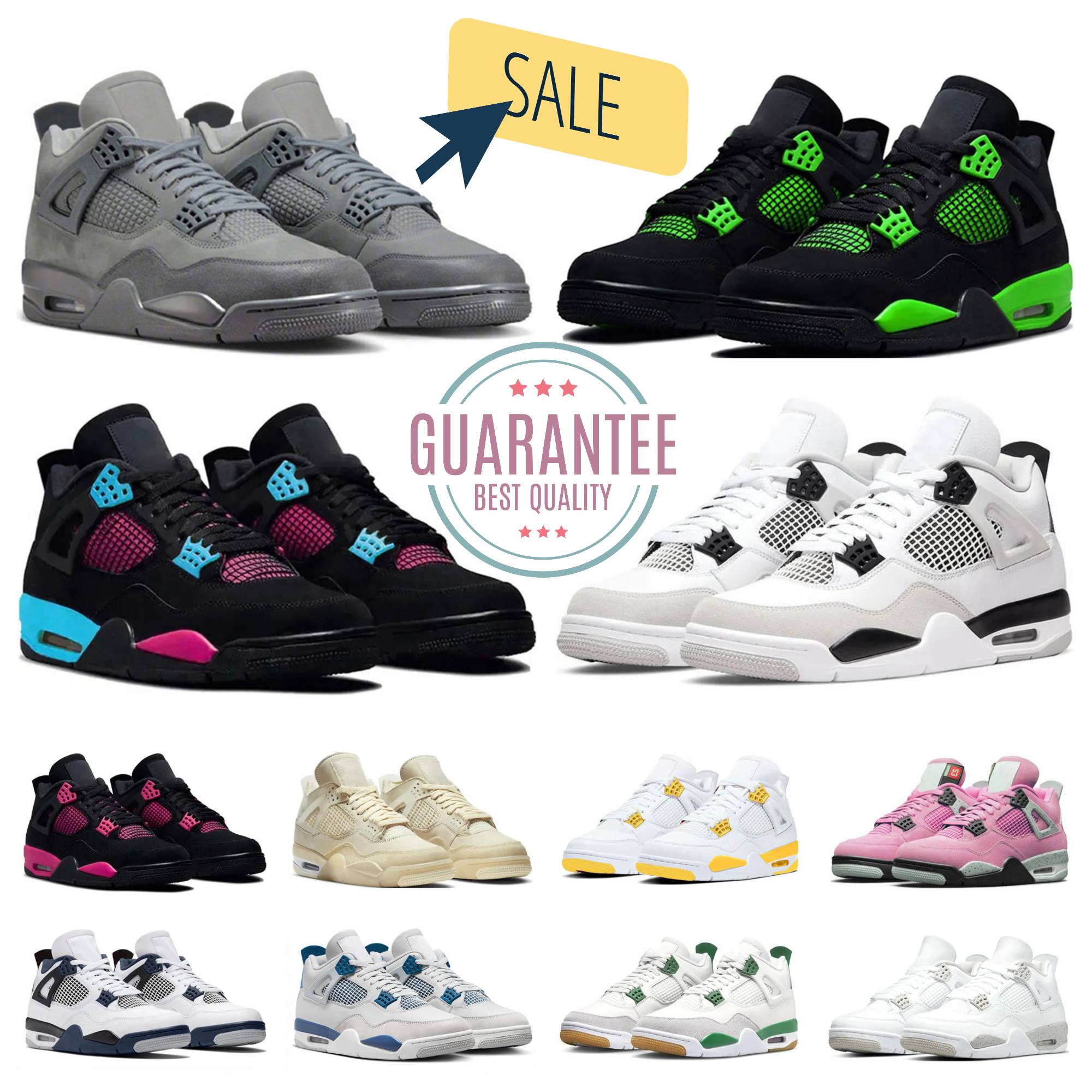 4s Black Cat Basketball Shoes Red Thunder 4 Wet Cement Pine Green Midnight Navy Military Oreo Olive Bred Frozen Moments Pure Money Canvas University Blue Sneakers