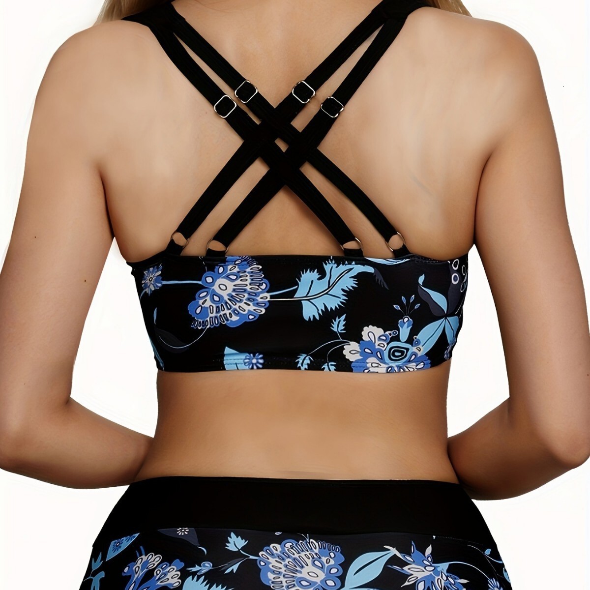 2025 bikini split swimsuit women's skirt style three piece set