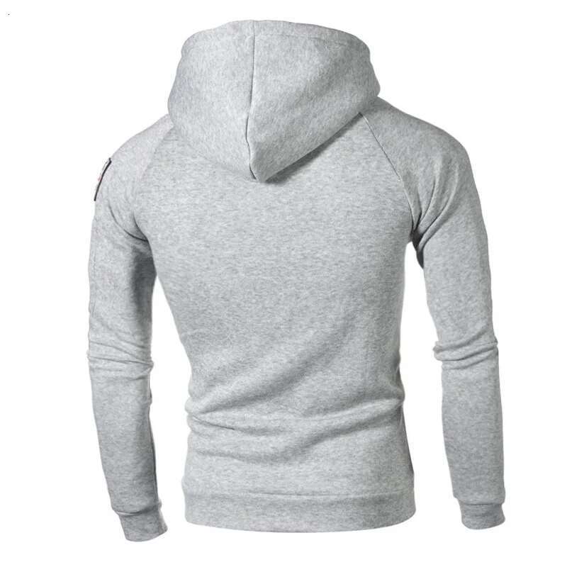 Ddmyoutdoor China Domestic Male Workout Wear Zipper Necke Hoody Sweatshirts Fleece Long Sleeve Running Jacket Sticker Pocket Warmer Sportswear Windbre