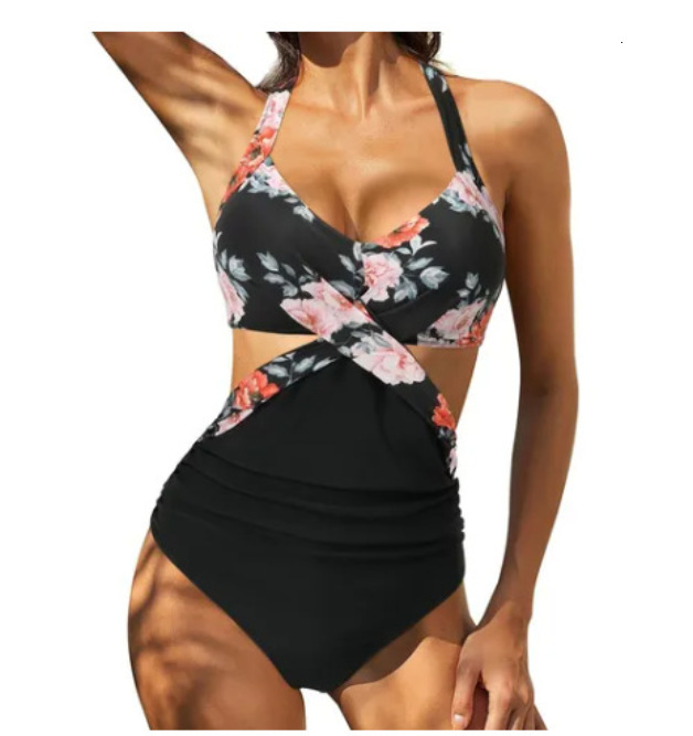 fashion tracksuit new sexy cross pleated women's bikini swimsuit