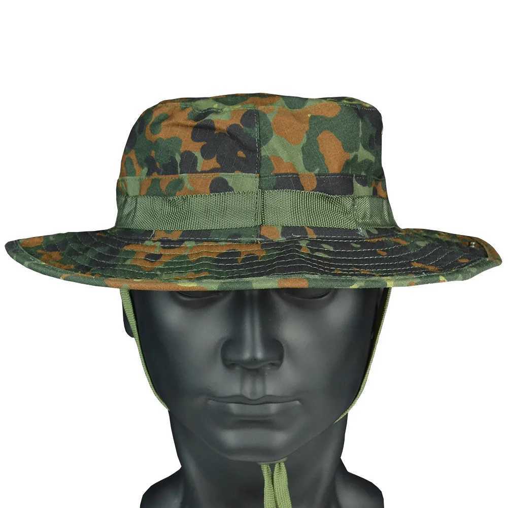 Mege Tactical Bonnie Hat Camouflage BDU6 Fctarn Bucket Hats Unisex Panama Outdoor Hiking s MenXJ250116