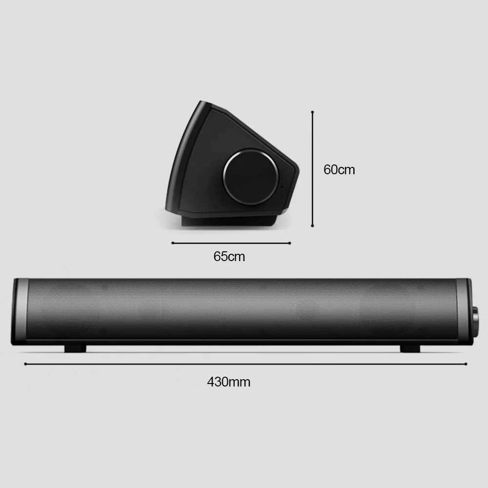 Car Audio SADA V105 Computer Speakers Wired Computer Sound Bar Speaker Bar Stereo USB Powered Mini Long Soundbar for TV PC Desktop Laptop H250118