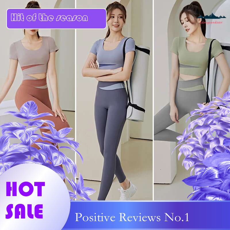 Ddmyoutdoor China Domestic Women Pcs Gym Set Sports Crop Top Bra Running Fiess Yoga Suit Sport Outfit Gymwear Lady Workout Clothes High Waist Leggings