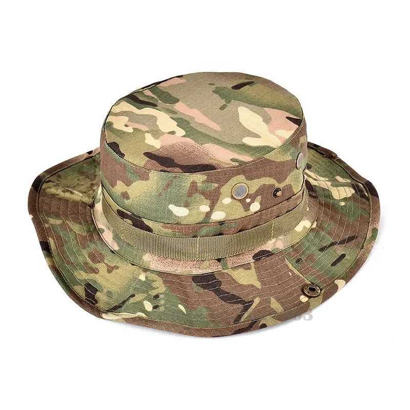 US Army Tactical Boonie Hat Military Men Camo Paintball Airsoft Sniper Bucket s Hunting Fishing Outdoor Sun HatsXJ250116