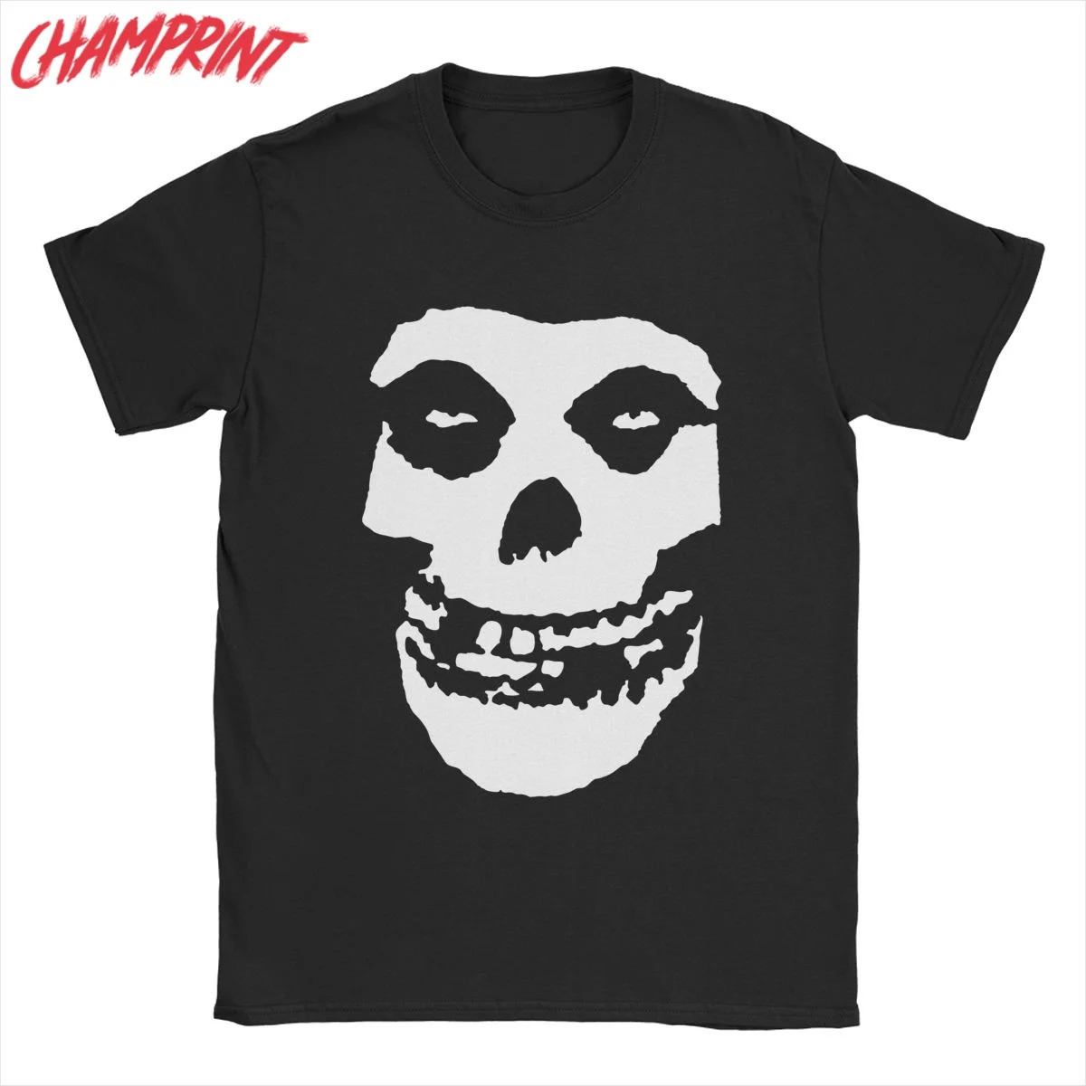 Mens Skull Misfits T Shirts Pure Cotton Tops Humor Short Sleeve Crewneck Tees Gift Idea T-Shirts 250117