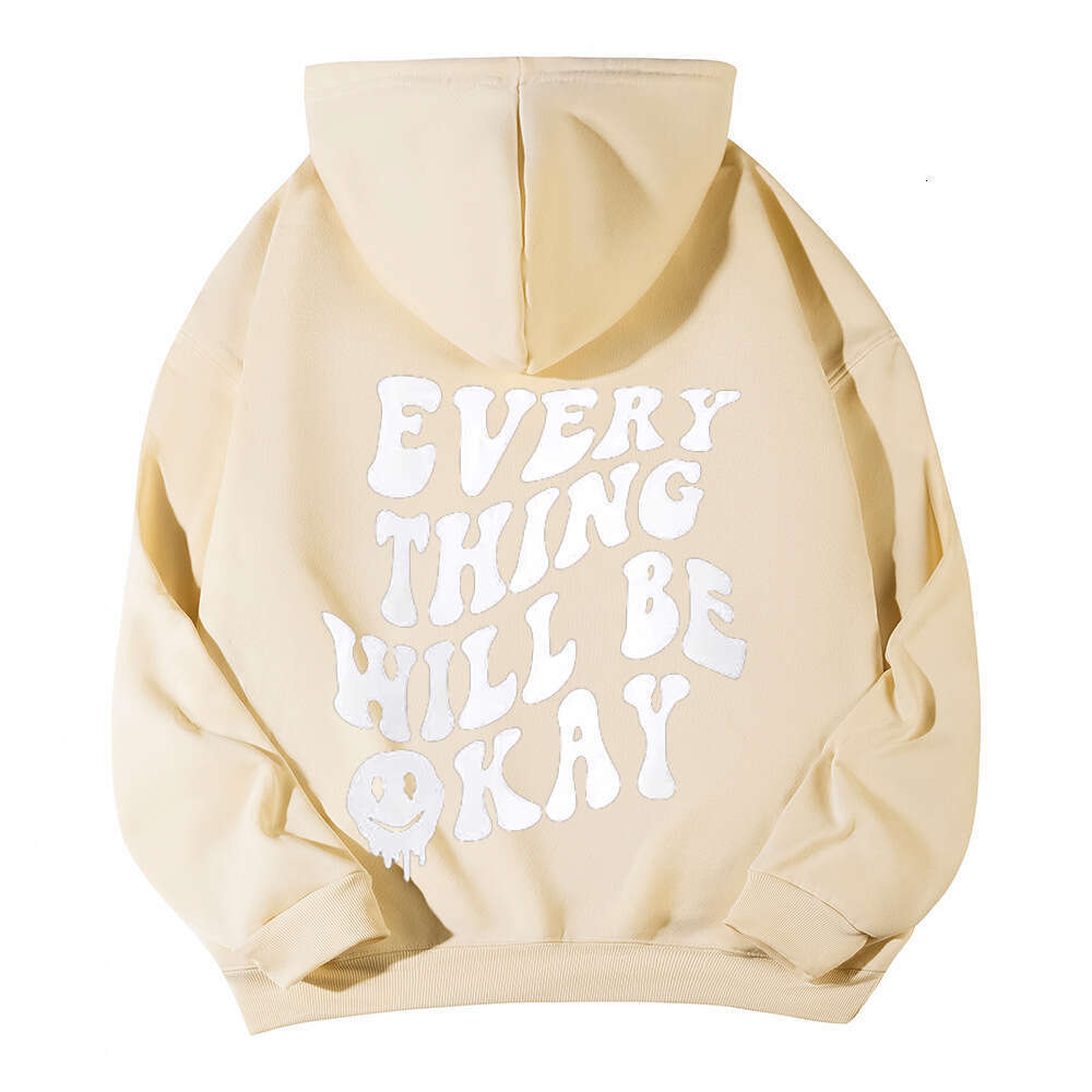 SOLY HUX Women's Sportswear Pattern Casual Long Sleeve Loose Hoodie Top with Kangaroo Pocket