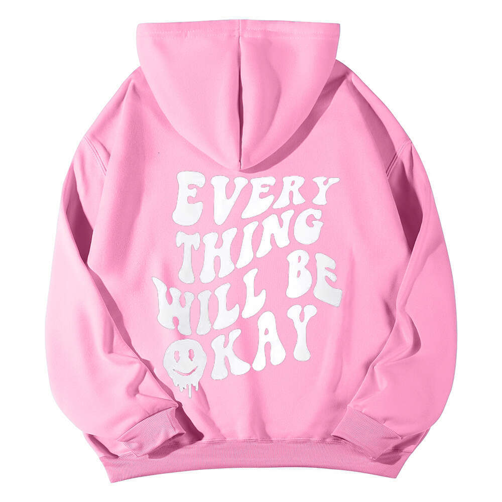 SOLY HUX Women's Sportswear Pattern Casual Long Sleeve Loose Hoodie Top with Kangaroo Pocket