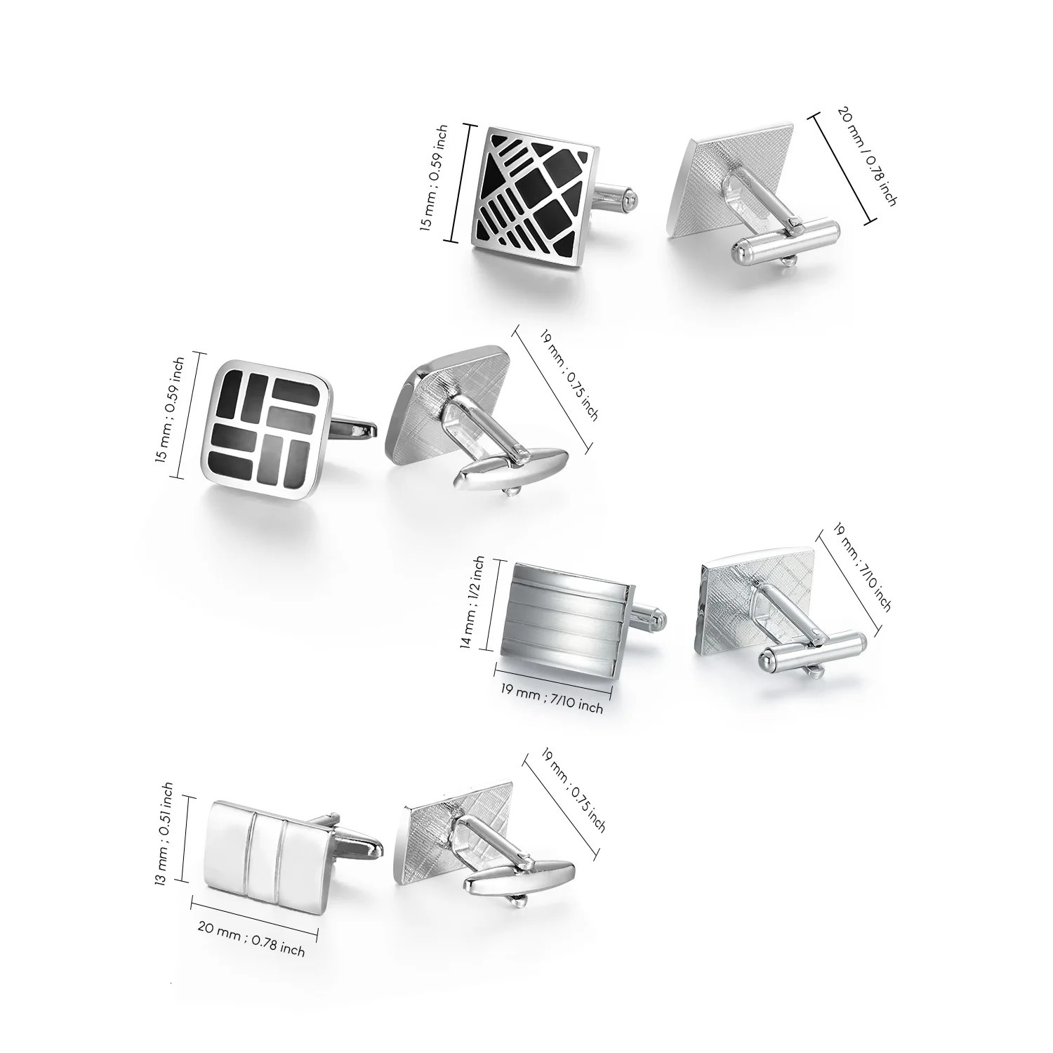 4 pairs of cufflinks set cufflinks for mens weddings bridesmaids beauty gifts mens shirts cufflinks with boxes jewelry tie clips 250110