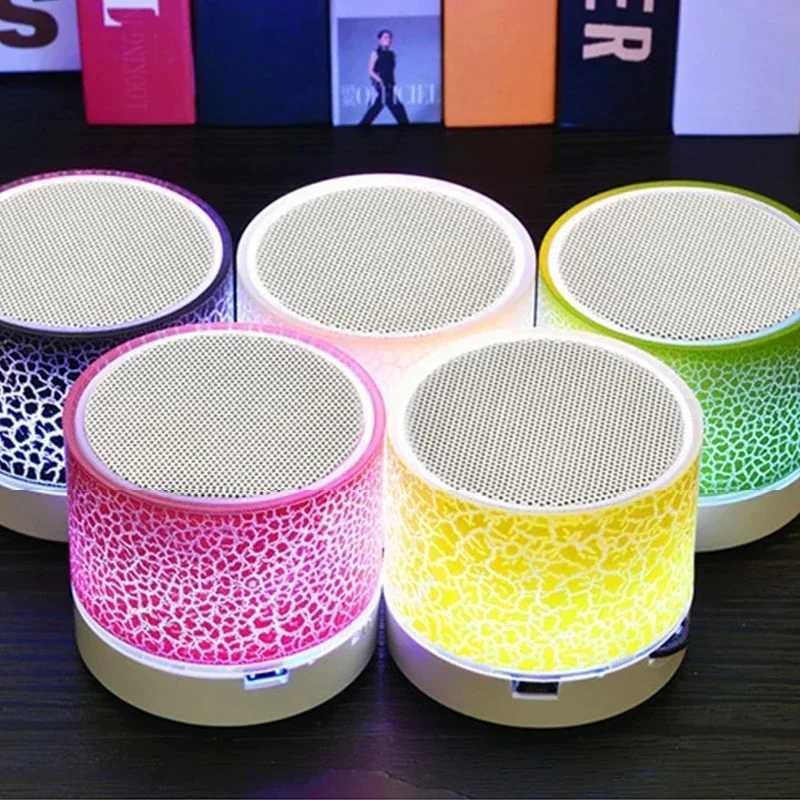 Car Audio Bluetooth Speaker Mini Wireless Loudspeaker Crack LED TF Card USB Subwoofer Portable MP3 Sound Wireless Speaker for Smart Phone H250118