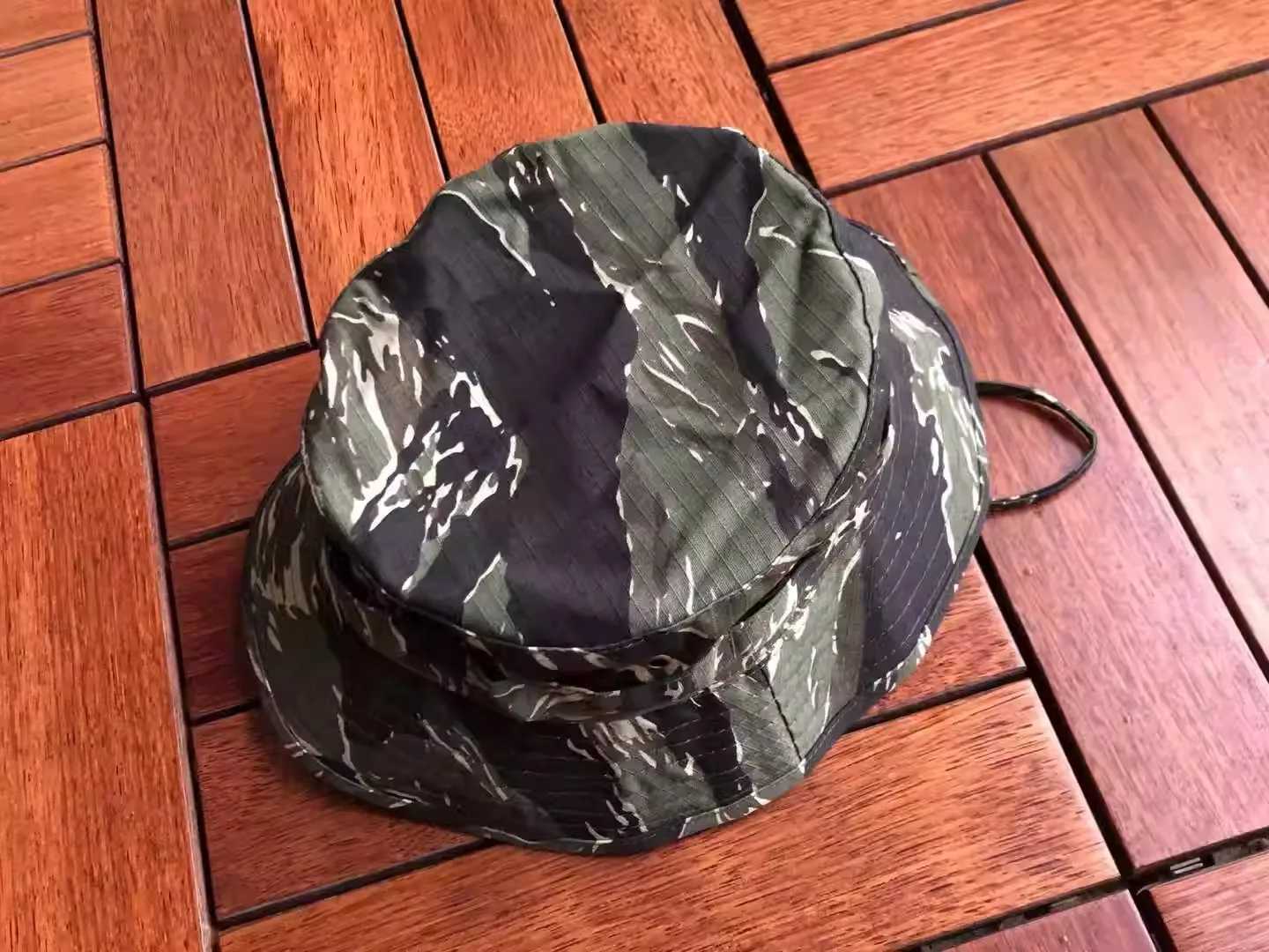Jung short-brimmed tactical boonie hat SOG Vietnam War fashion outdoor mountaineering sunshade hat tiger Camouflage Combat hatXJ250116