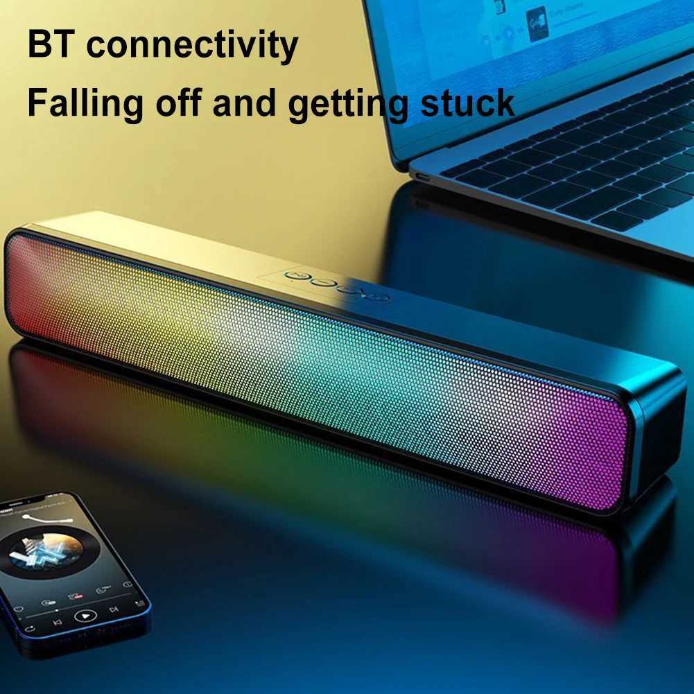 Car Audio RGB Wireless Speaker Bluetooth HiFi Portable Voice Box For Desk Computer Subwoofer Home Movie Surround Sound Bar Audio Speaker H250118