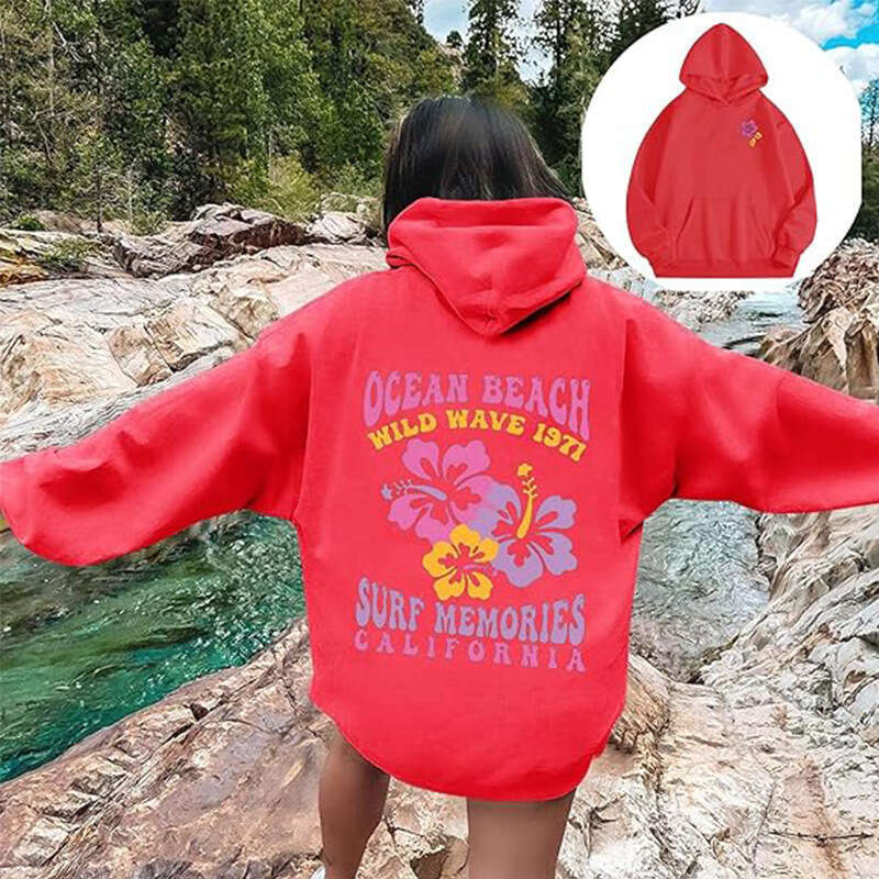 New European women's To Live for the Hope of it All off shoulder sleeve threaded hoodie