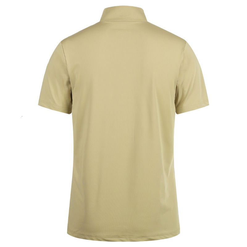 Ddmyoutdoor China Domestic Running Short Sleeves New Golf Tennis Badminton Training Gym Breathable Leisure Shirts Half Zipper Men Sports Fashion Tee