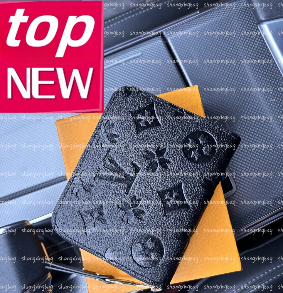 High Quality Designer Woman Wallet Card holder Embossed Patterns Luxury Short Wallets Women ladies with box flowers letters