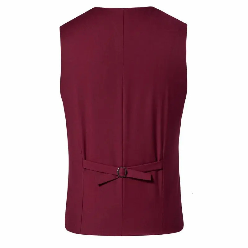 Mens Suit Vests Solid Color VNeck Fashion Slim Fit Sleeveless Wedding Waistcoats Men Smart Casual Formal Dress Vest Plus Size 250114