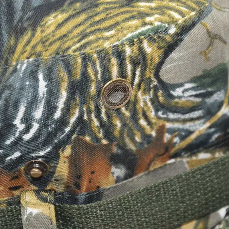 Camouflage Outdoor Bucket Hats Mens Tactical Gear Airsoft Snap s Adjustab Sport Hunting Hiking Fishing Bonnie HatXJ250116