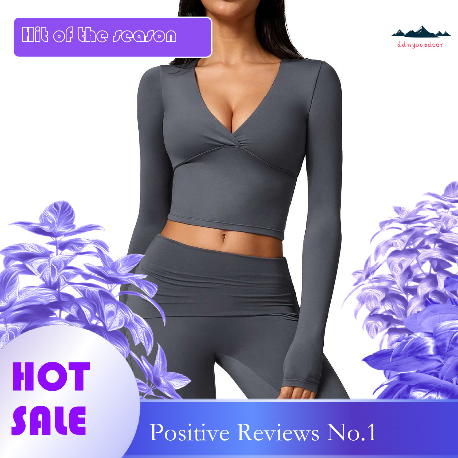 Ddmyoutdoor China Domestic Mermaid Curve Casual Sports Top With Chest Pad Sexy Pure Slimming Tight Yoga Long Sleeve Long Sleeve Workout Top