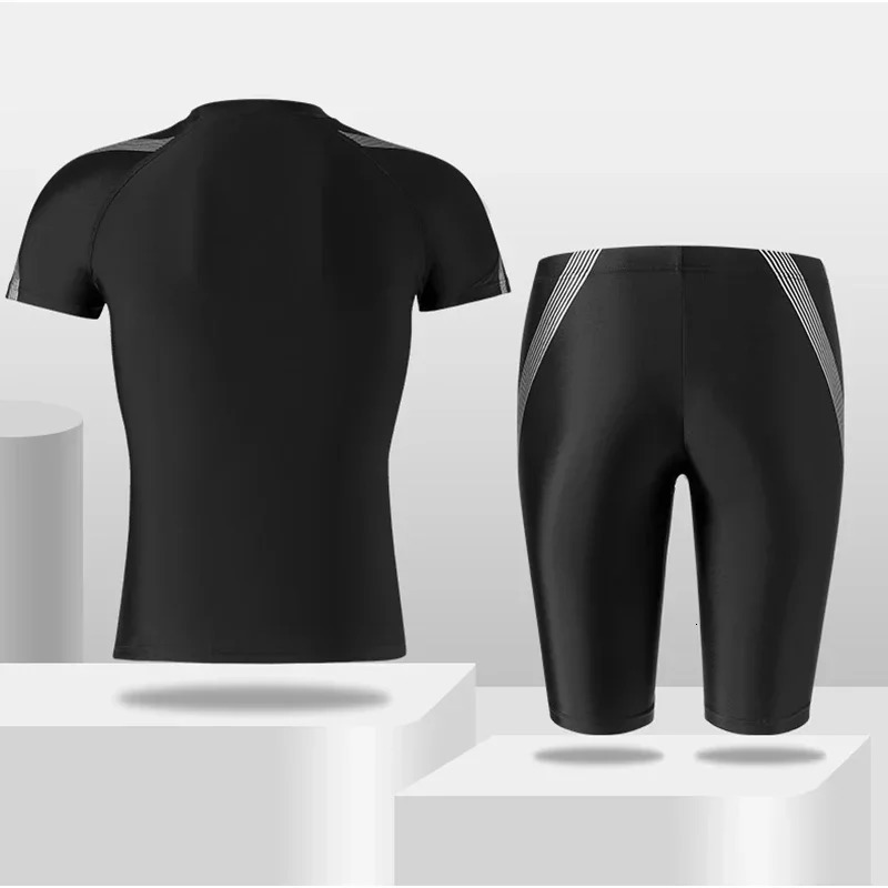YUKE Swimsuit Men Quick Dry Swimwear Swimming Top Trunks UPF50 Beach Rash Guard Short Surfing Bathing Suit Plus Size 250108