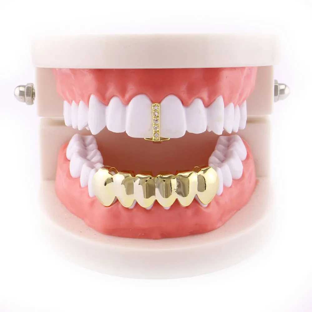 Single Grillz Top Bootom Dental Mouth Caps Cosplay Party Rapper Hip Hop Jewelry TG063XJ250114