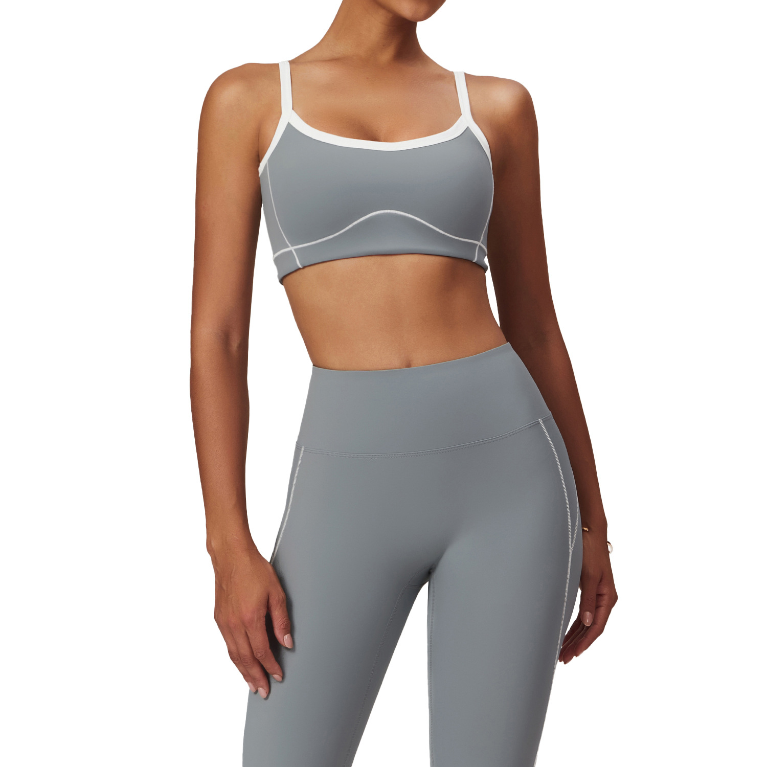 Nude Feeling Tight Sports Underwear Big U Back Yoga Bra Women Inner Outer Fitness Top