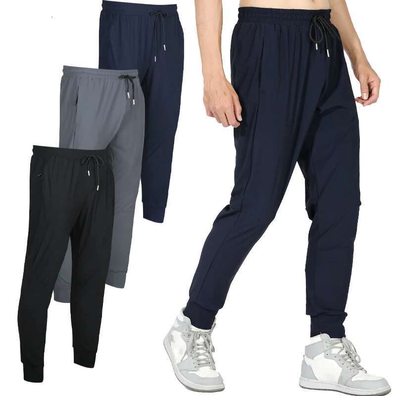 Ddmyoutdoor China Domestic Summer Run Long Sweatpants Pull Key Pocket Men Plaid Polyester Outdoor Training Pants Joggers Workout Fiess Casual Trousers
