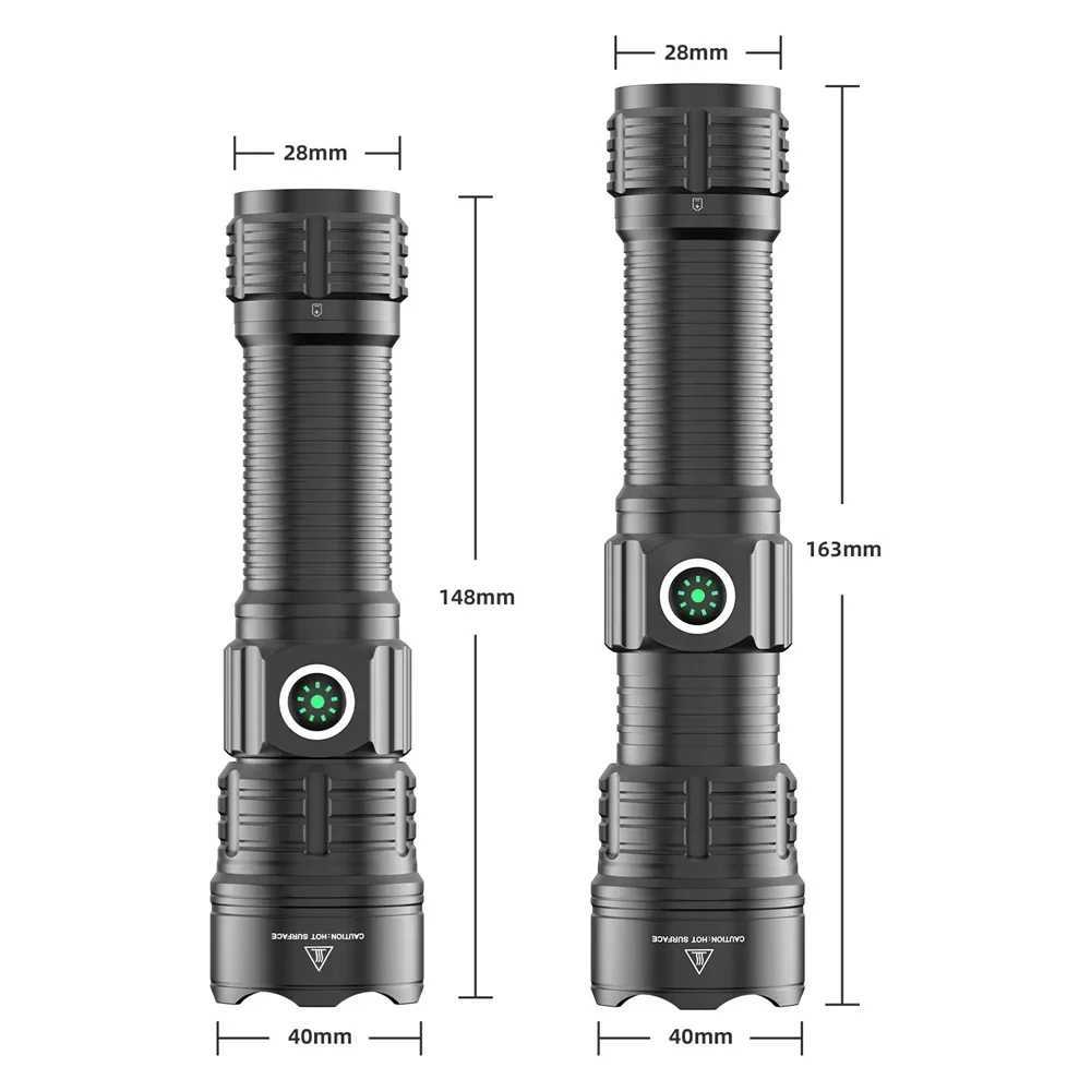 LED Flashlight Tactical Night Scout Hunting Lights Set Long-Shot Powerful Type-C Rechargeable Outdoor Waterproof TorchW241227