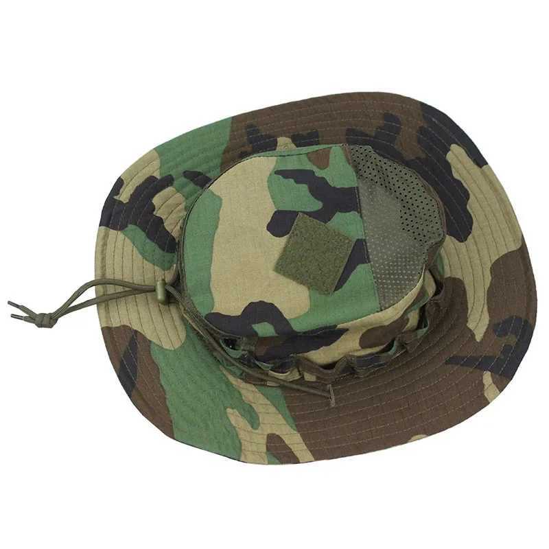 New Tactical Boonie Hat Outdoor Sports Fishing Hiking Hat Hunting Hiking Cam Camo Sunproof Hats Mens wearXJ250116