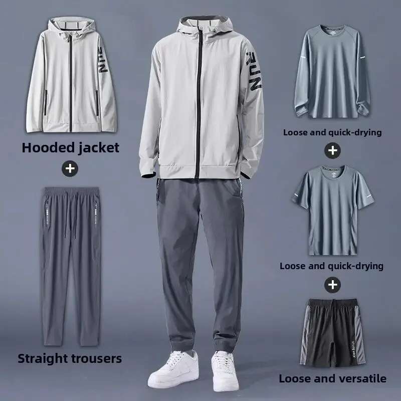 Ddmyoutdoor China Domestic Men S Spring Autumn Running Fiess Suit Loose Fit Quick Dry Clothes Morning Runs Ideal For Outdoor Training Gym Workouts
