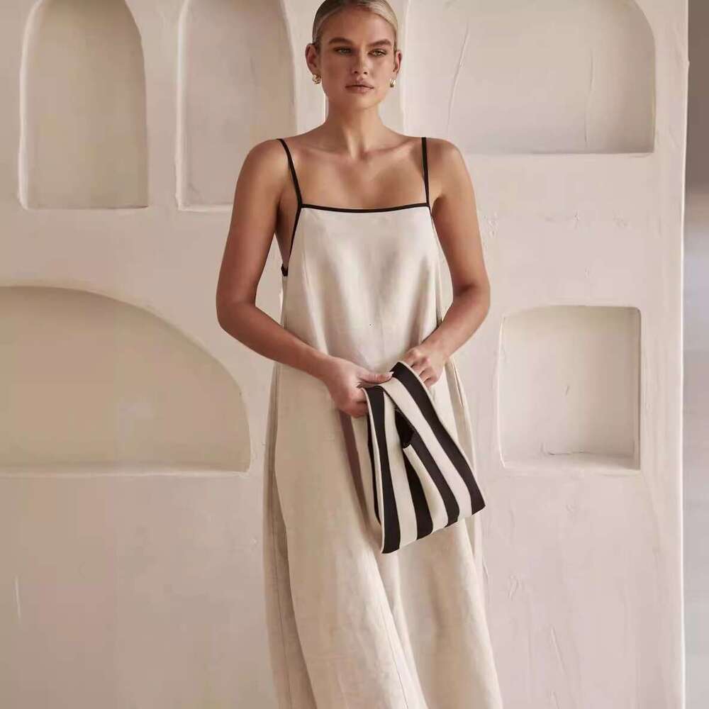 Spring/Summer European and American Women's Hot Selg Dress with Pocket Strap, 2025 New Casual Versatile Fashion Clothing