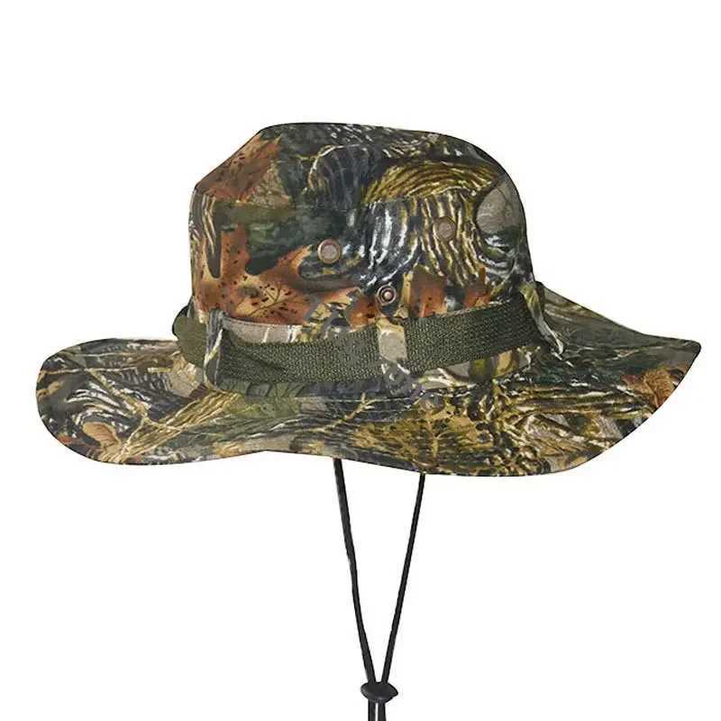 Camouflage Outdoor Bucket Hats Mens Tactical Gear Airsoft Snap s Adjustab Sport Hunting Hiking Fishing Bonnie HatXJ250116