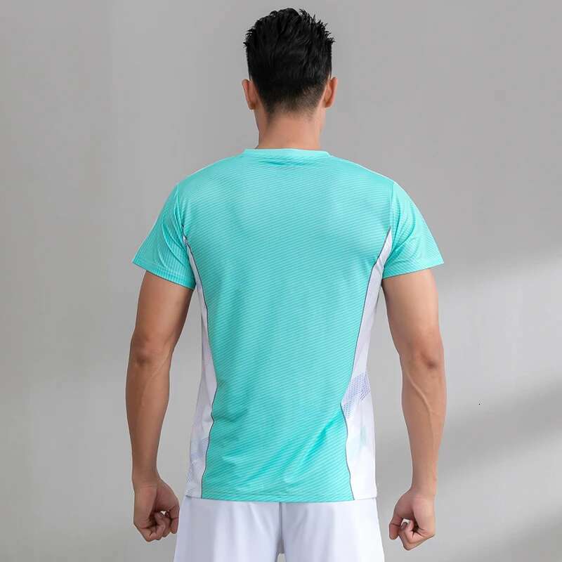 Ddmyoutdoor China Domestic Badminton Clothes Men Gym V Collar Polyester Quick Dry Training Tennis T Custom Game Team Exercise Sports Shirts