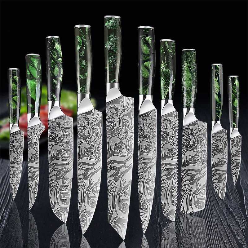 Kitchen Knife Chef Japanese Knife Laser Damascus Pattern Knife Cut Meat Fruit Bread Vegetable Boning Knife Slicing Utility KnifeXJ250117