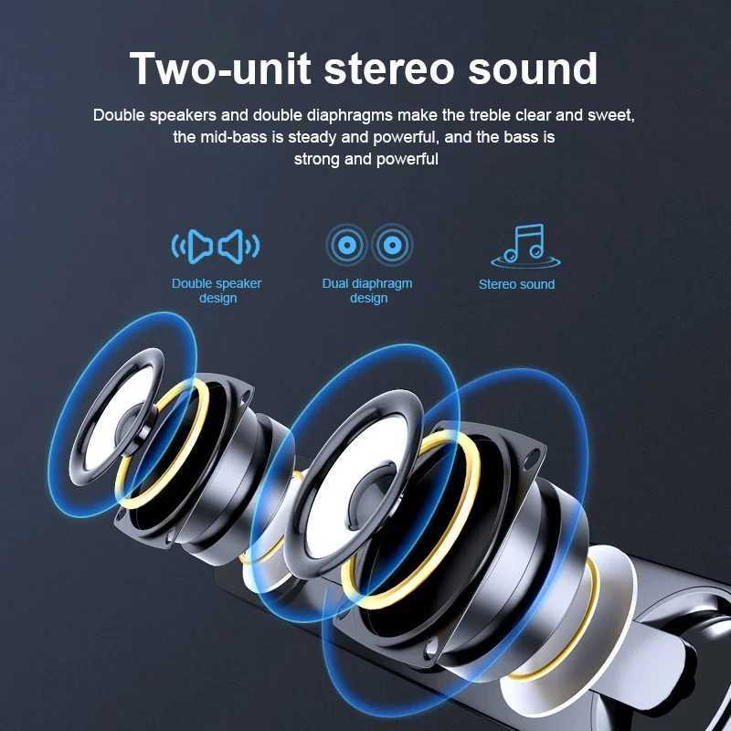 Car Audio Bluetooth Computer Speaker USB Wired Powerful Bar Stereo Subwoofer Bass Speaker Surround Sound Box for Laptop Phone Tablet MP3 H250118