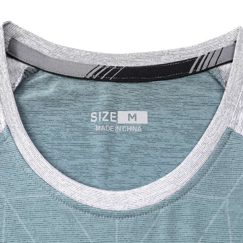 Ddmyoutdoor China Domestic Men Running Workout Long Sleeves Breathable Print Loose Fiess Jogger Fashion Sports Shirts Patchwork Quick Dry Training Tee