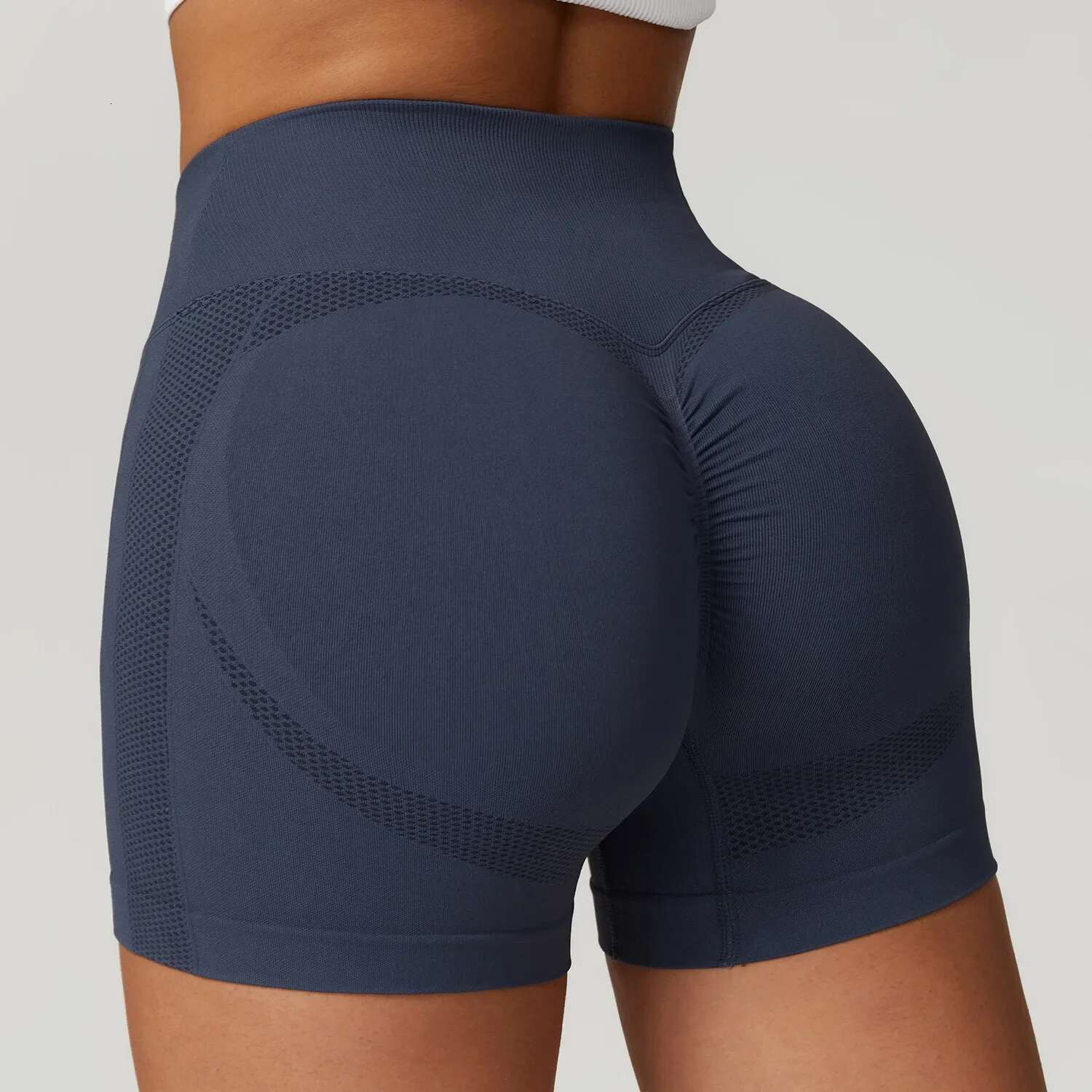 Ddmyoutdoor China Domestic Mermaid Curve Peach Seamless Tight Yoga Outer Wear Running High Waist Sports Fiess Shorts Hip Lifting
