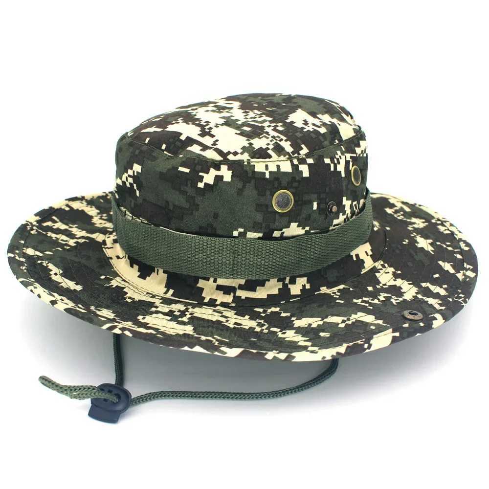 Camouflage Tactical Boonie Hat s Camo Men Outdoor Sports Sun Bucket Fishing Hiking Hunting Hats 60CMXJ250116