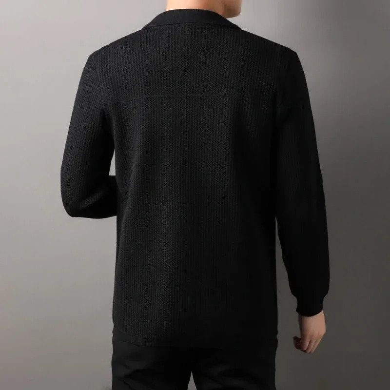 Autumn and Winter High-quality Mens Knitted Cardigan Business Casual Comfortable Multifunctional Jacket 250113