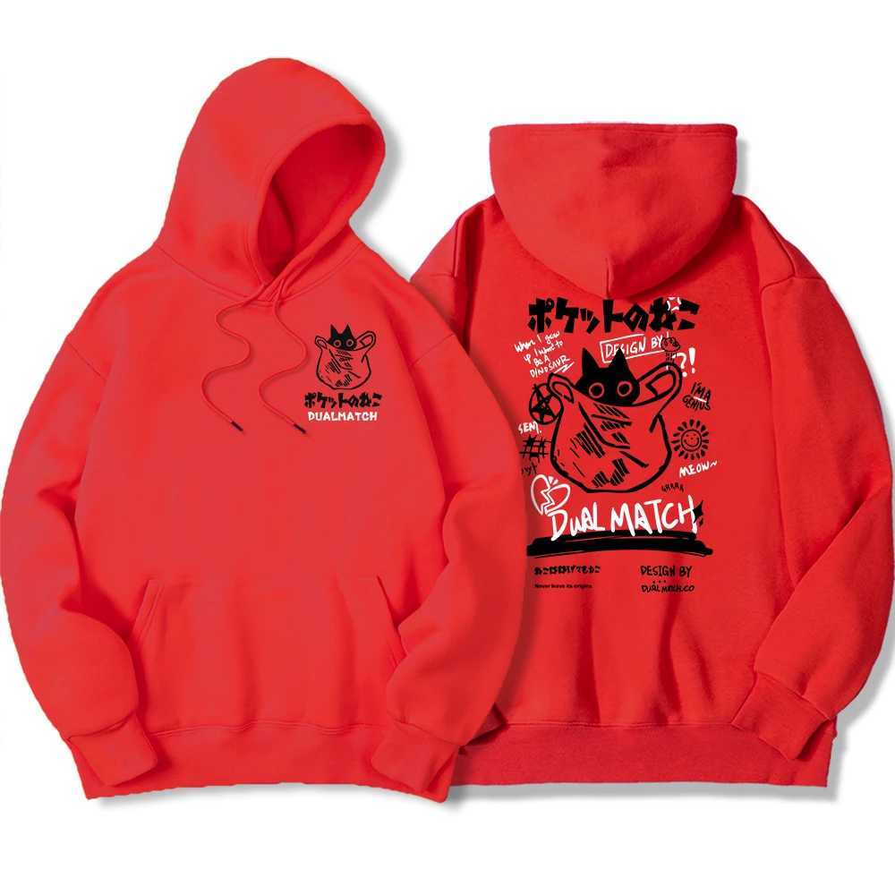 Harajuku Kawaii Cat Couple Y2K Prints Hoodies Mens Warm Fleece Hoodie Hip Hop Crewneck Hoody Autumn Simple Oversize Top Female W250117