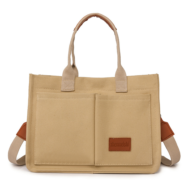 2025 New Casual Handheld Canvas Shoulder Large Capacity Multi layered Women's Crossbody Bag swissmilitary