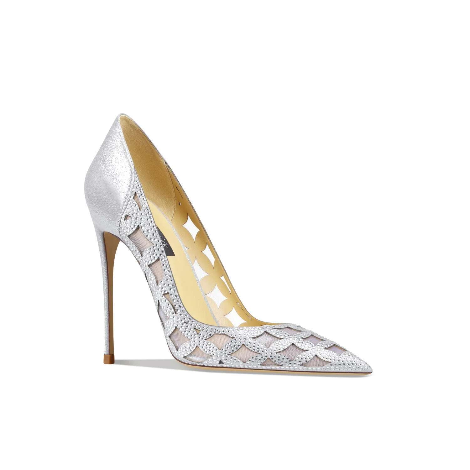 2025 Spring And Autumn New Women's High Sier Leather Pointed Thin Heels Shallow Mouth Single Shoes