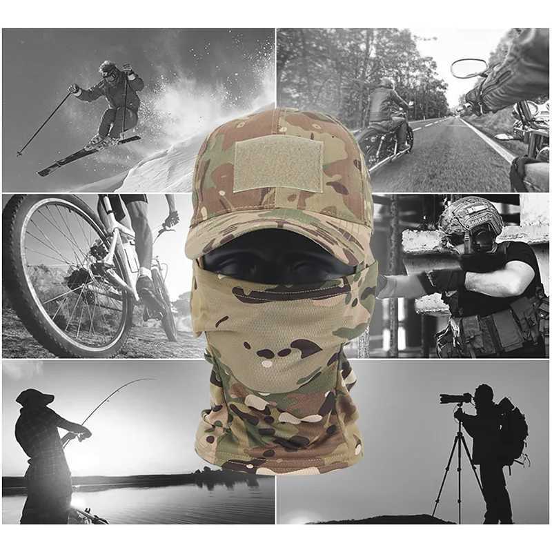MEGE Tactical Camouflage Mask Hat Baseball Beanies Military Skullies Unisex Hip Hop Knitted Elastic OutdoorXJ250116