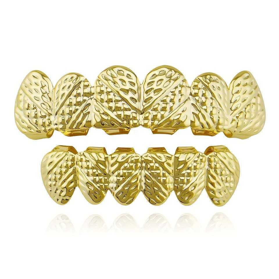 Hip-hop teeth gold-plated concave convex twill retainer Easter Halloween costume ball teeth jewelryXJ250114