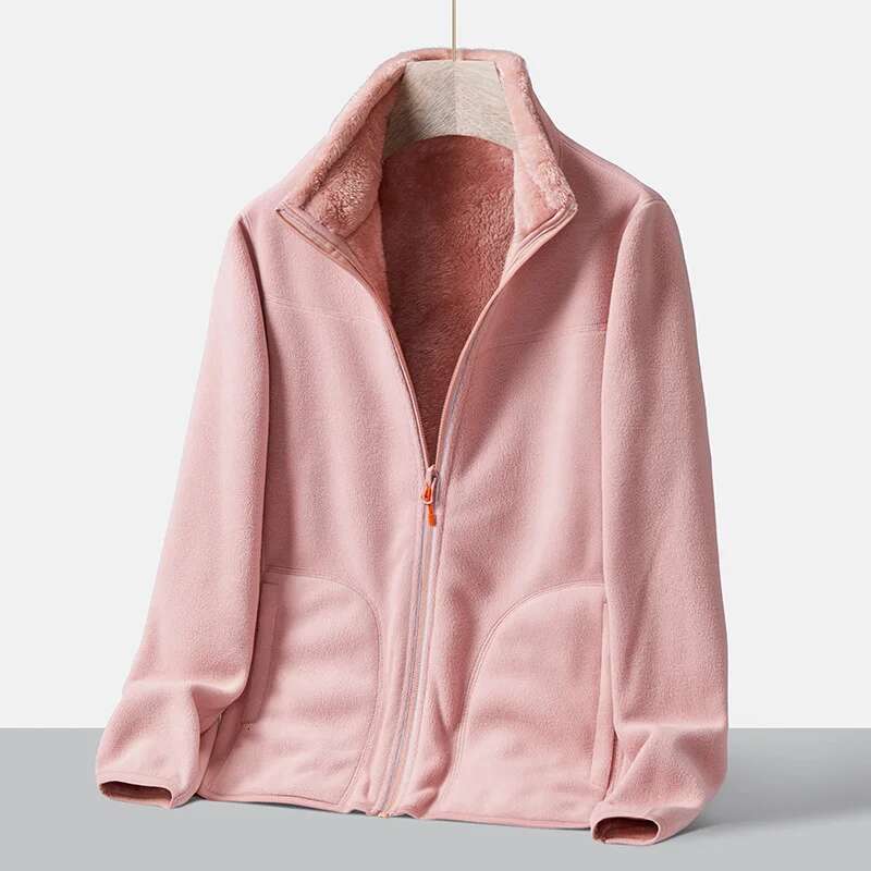 Ddmyoutdoor China Domestic New Solid Double Sided Wear Coral Veet Jacket Women Casual Basic Coat Outerwear Streetwear Veste Femme Fashion Clothes Coup