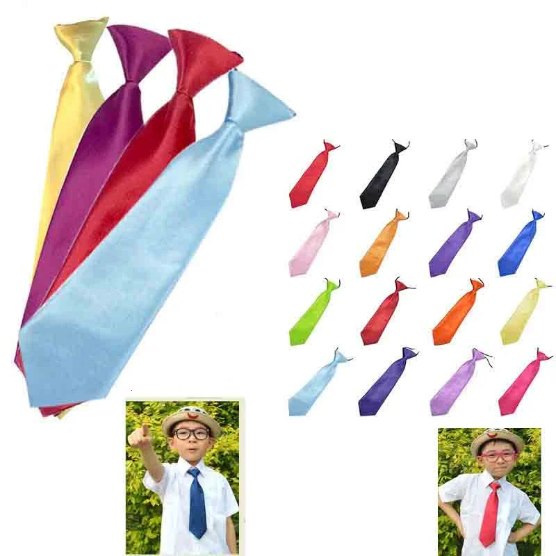 Fashion School Boys Children Kids Solid Colour Elastic neckwear girls Boy Tie gift pet dog Neck Stain 250103