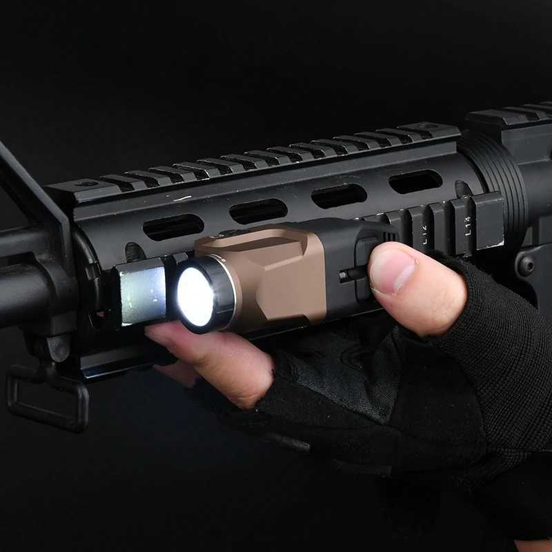 WADSN tactical mini flashlight 800 lumens flashlight high-power weapon light air gun accessories hunting reconnaissance lightW241227