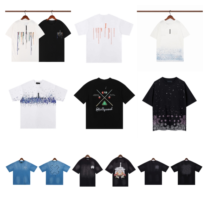 Summer men's T-shirt Latest trend printed pattern letter design street brand oversized beach sports running casual T-shirt