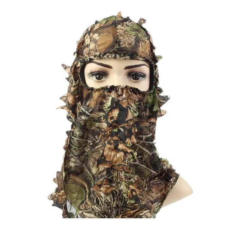 3D Bionic af clava Hunting Hat Breathab Ghillie Suit s Jung Camo Face Mask Paintball Airsoft Paintball Fishing HatXJ250116