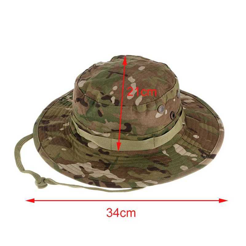 Camouflage Tactical Boonie Hats Cam Climbing Bucket Sniper Hat Men Outdoor Fishing Hiking Sun Protective Boonie sXJ250116